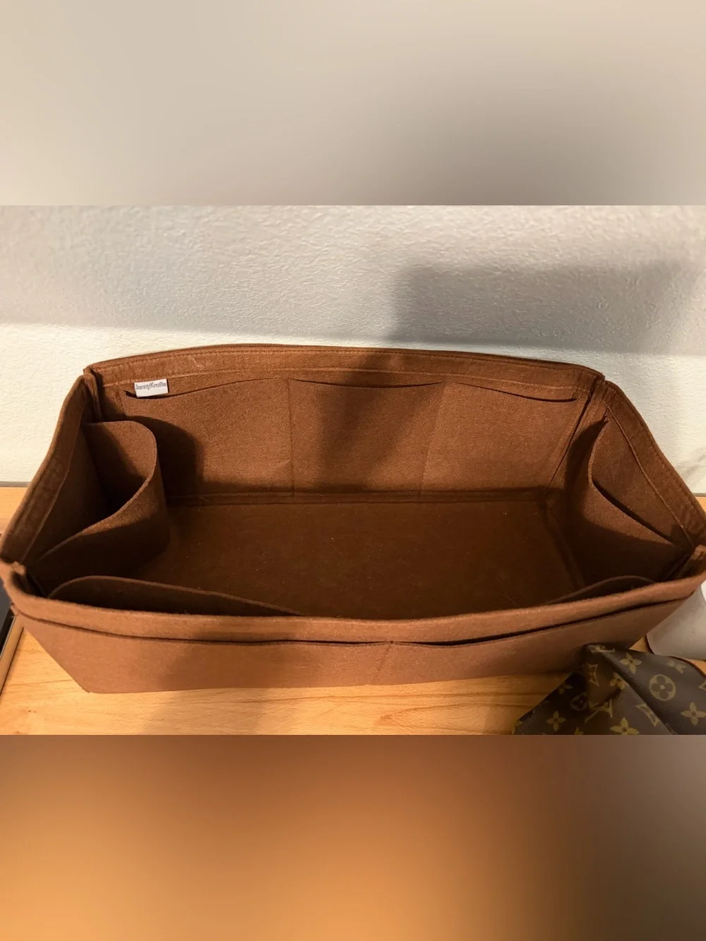 Louis Vuitton Brown Monogram Duffel with Tan Leather Accents